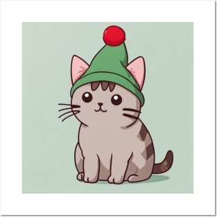 Cute elf kitten Posters and Art